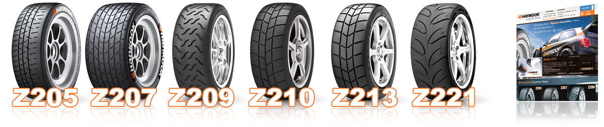 Le magasin des pilotes : pneus compétition hankook-rs z205 z209 z210 z213 z221