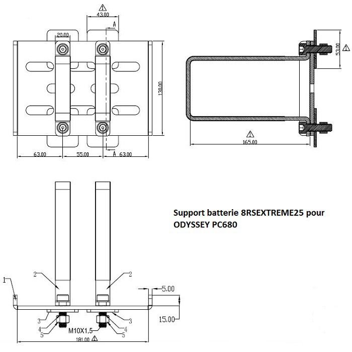 le magasin des pilotes : Support de batterie Pro FFSA REDSPEC batterie ODYSSEY PC680 Extreme 25